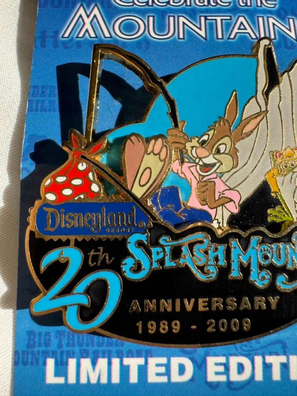 NWT Disneyland Celebrate the Mountains Splash Mountain Brer Rabbit Brer Frog Pin - Picture 5 of 15